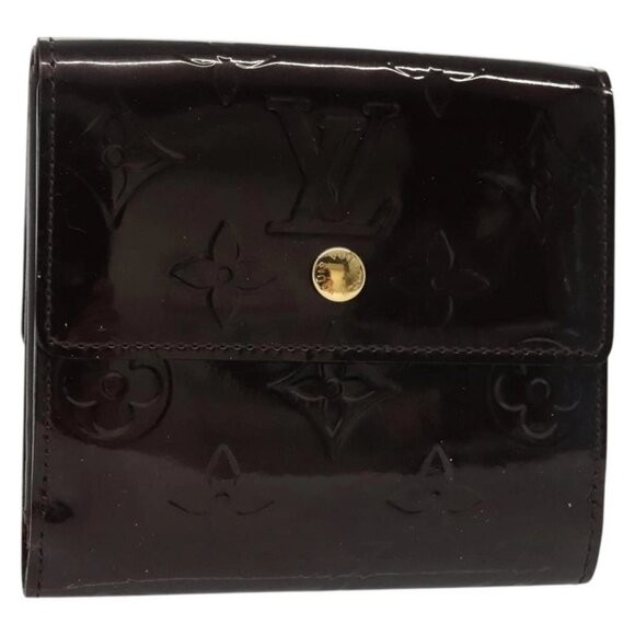 LOUIS VUITTON Vernis Porte Monnaie Bier Cartes Crdit Amarante M93519 Auth sw1441 - Picture 1 of 16